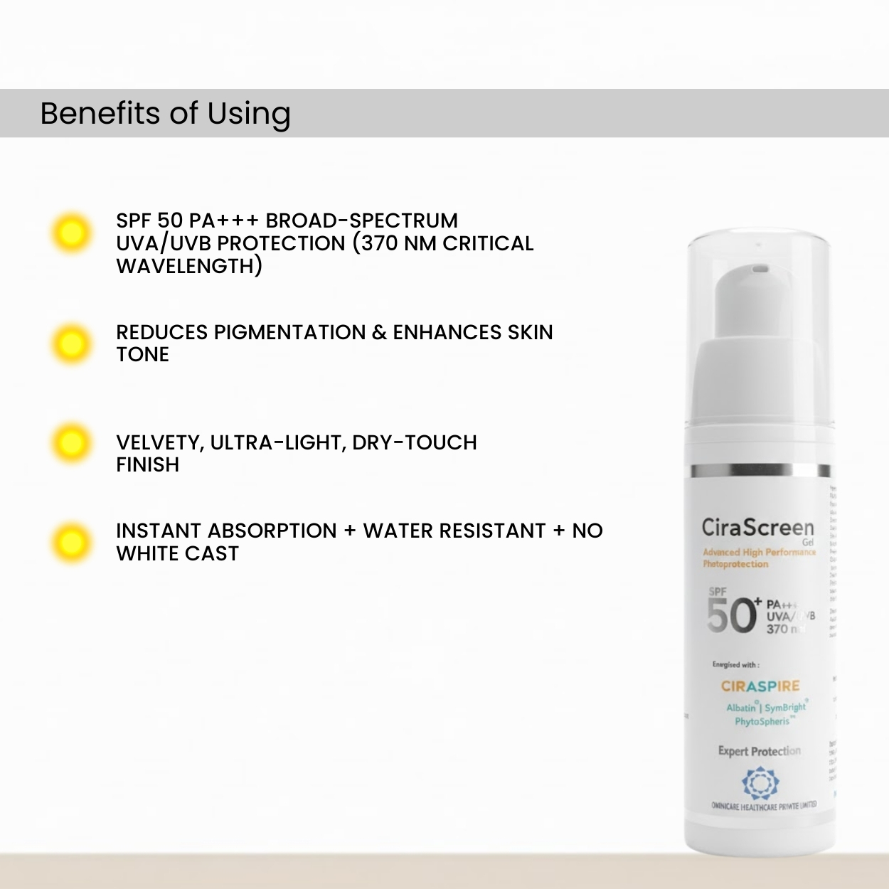 Cira Screen Gel Spf 50+ PA +++